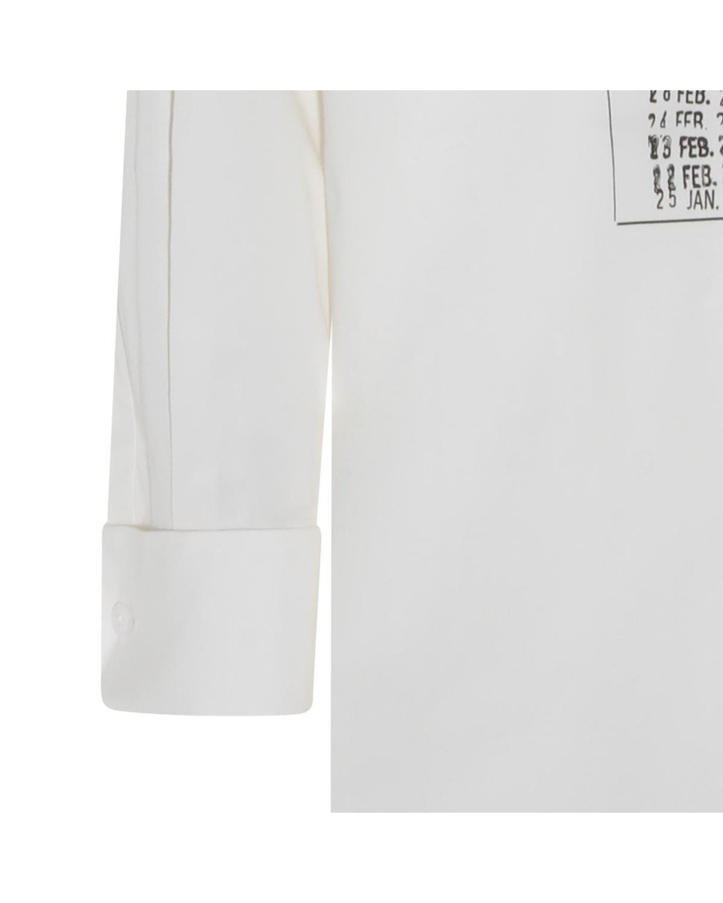 MM6 by Maison Margiela White Graphic Printed Buttoned Shirt