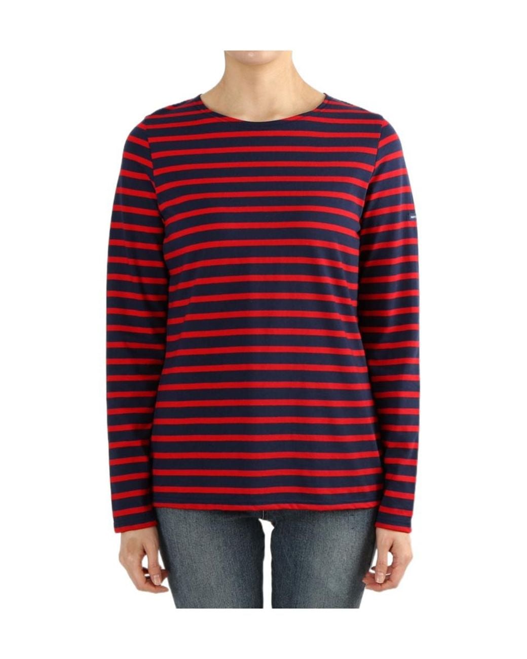 Saint James Red Striped Graphic T-Shirt