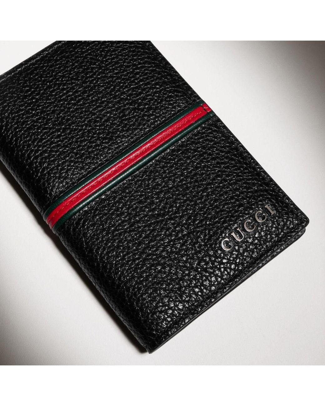 Gucci Black Card Case With Web for men
