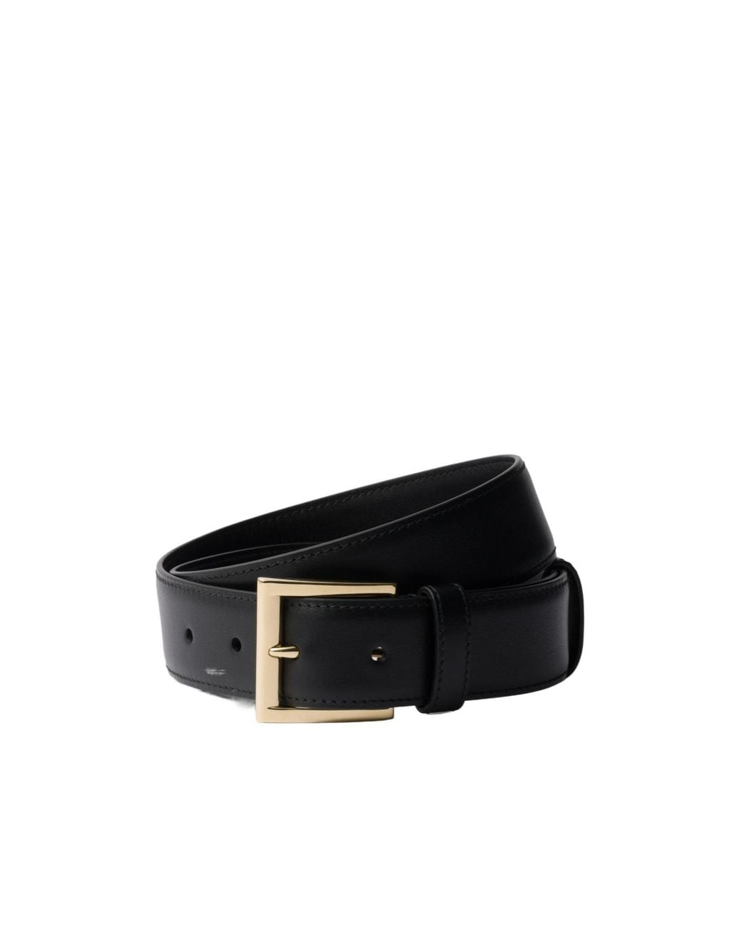 Prada Black Leather Belt
