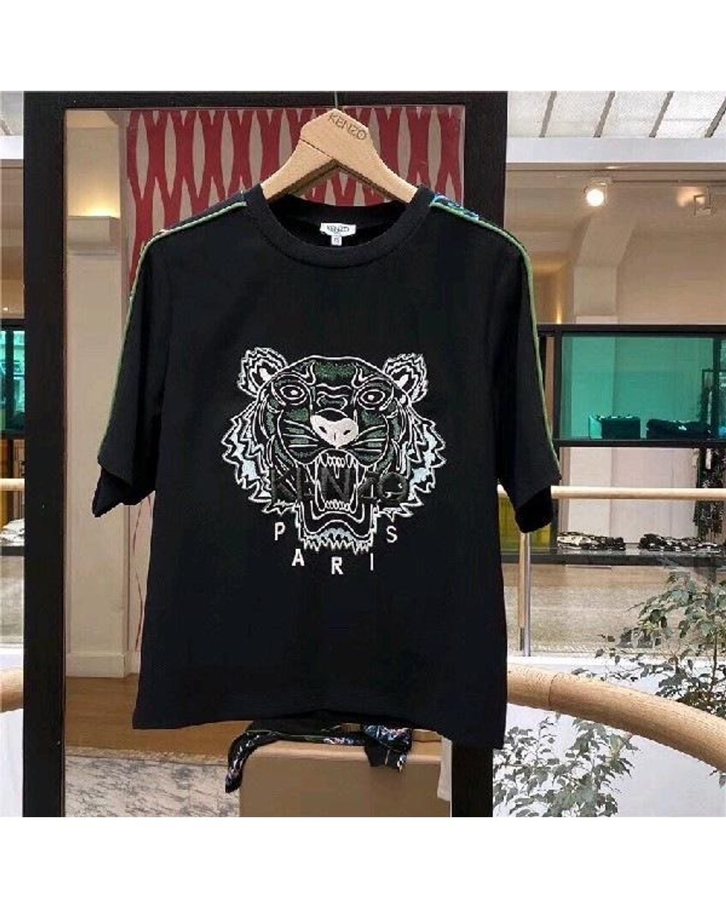 KENZO Black Open-Necked Shirt