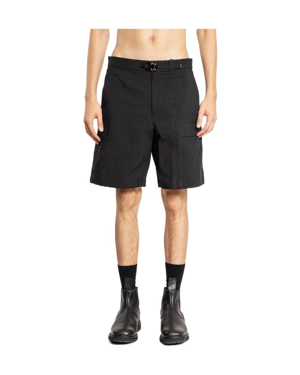 Dior Black Belt-Loop Shorts for men