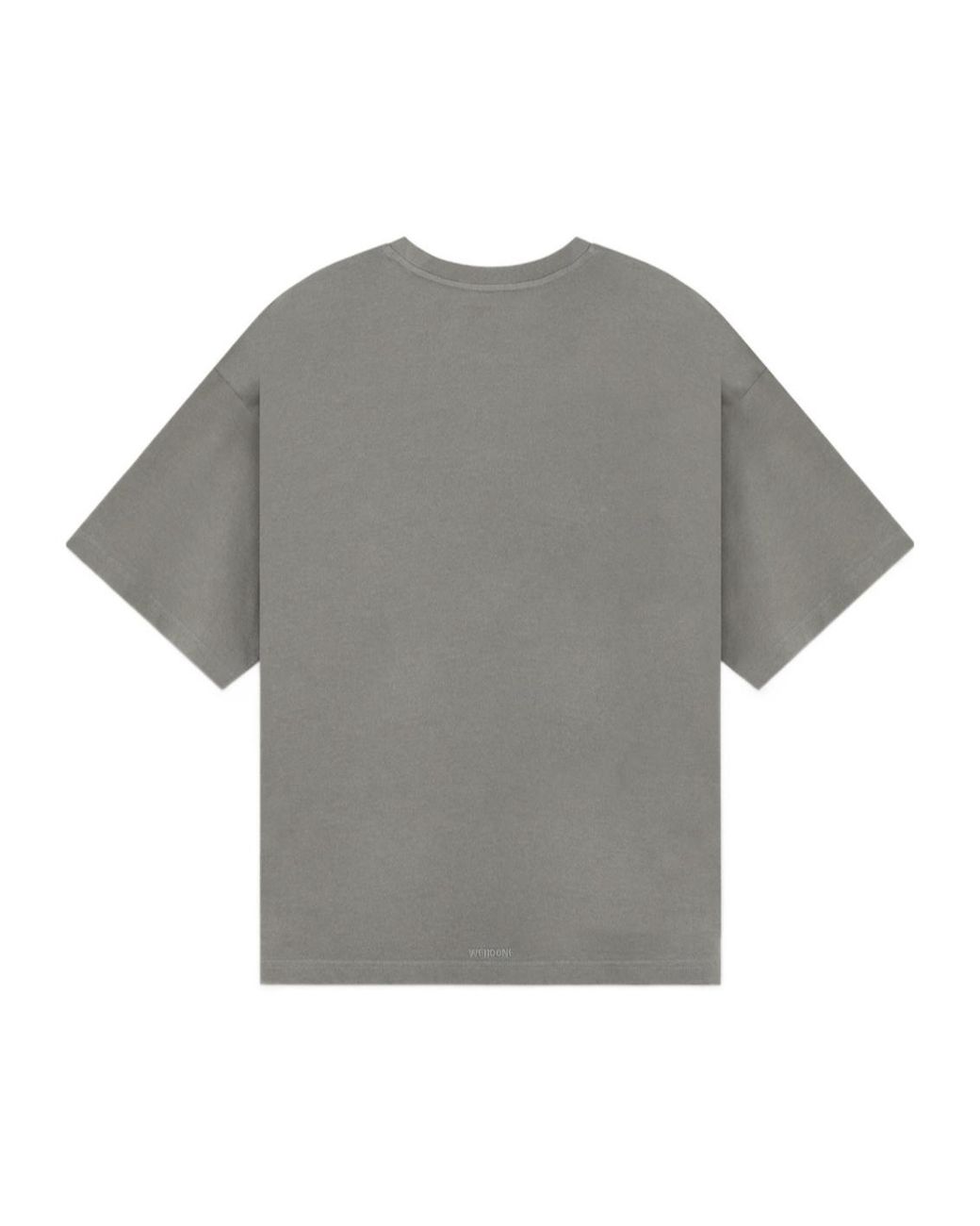 we11done Gray Multi Logo Print T-Shirt for men