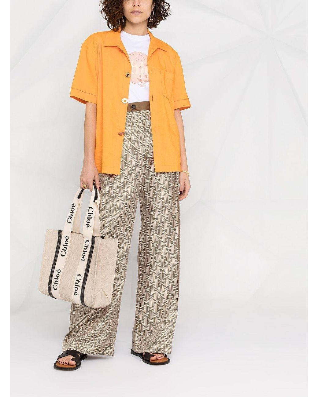 Chloé Natural Woody Tote Bag