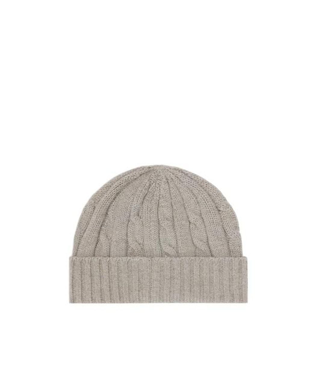 Céline Gray Triomphe Cable-Knit Beanie for men