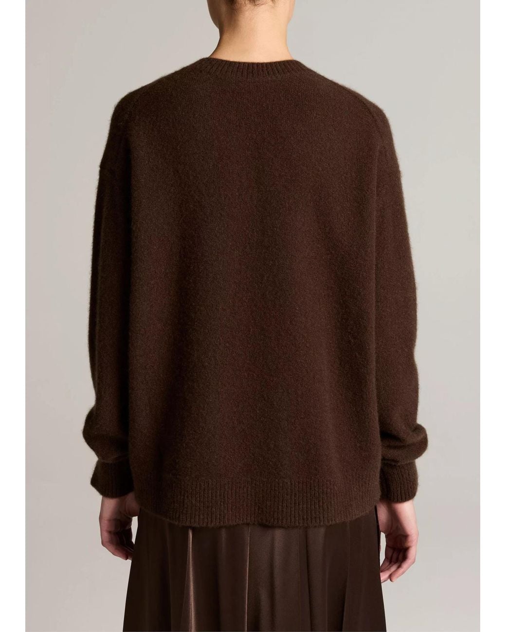 Vince Brown Plush Cashmere Crew Neck Sweater