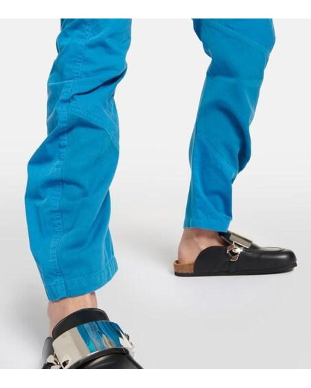 J.W. Anderson Blue Twisted High-Waisted Casual Pants