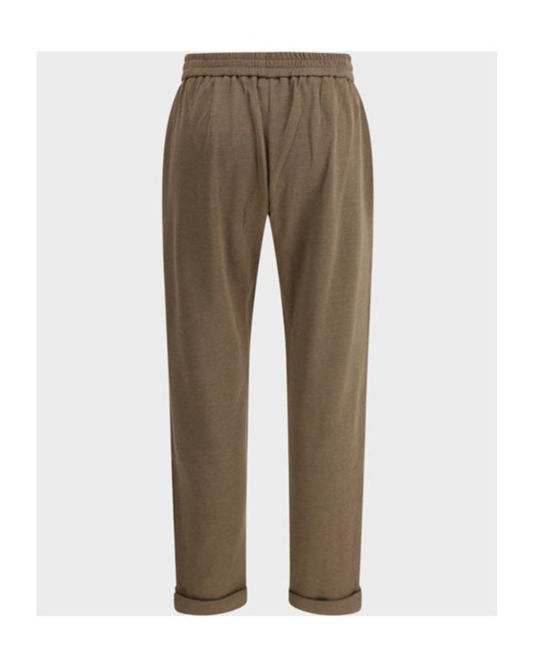 Brunello Cucinelli Gray Drawstring Tapered-Leg Sweatpants