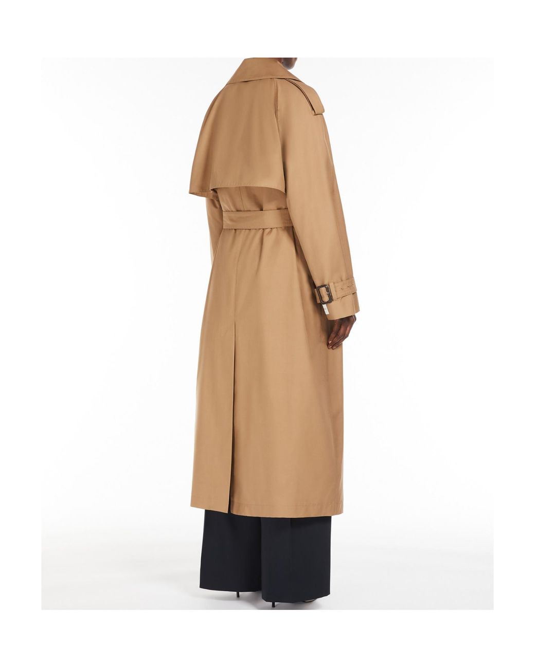 Max Mara Natural Double-Breasted Belted Trench Coat