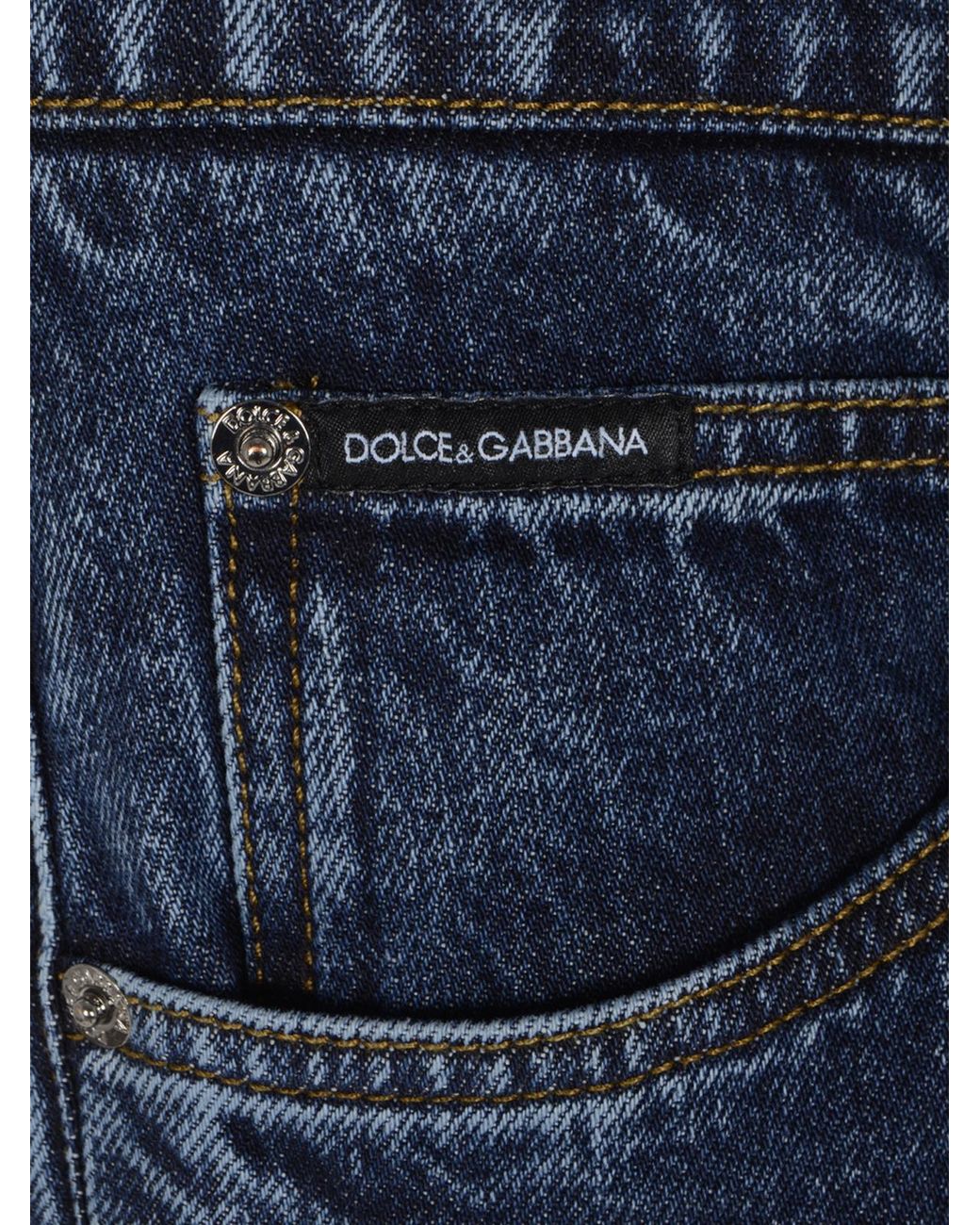Dolce & Gabbana Blue Straight Leg Jeans for men
