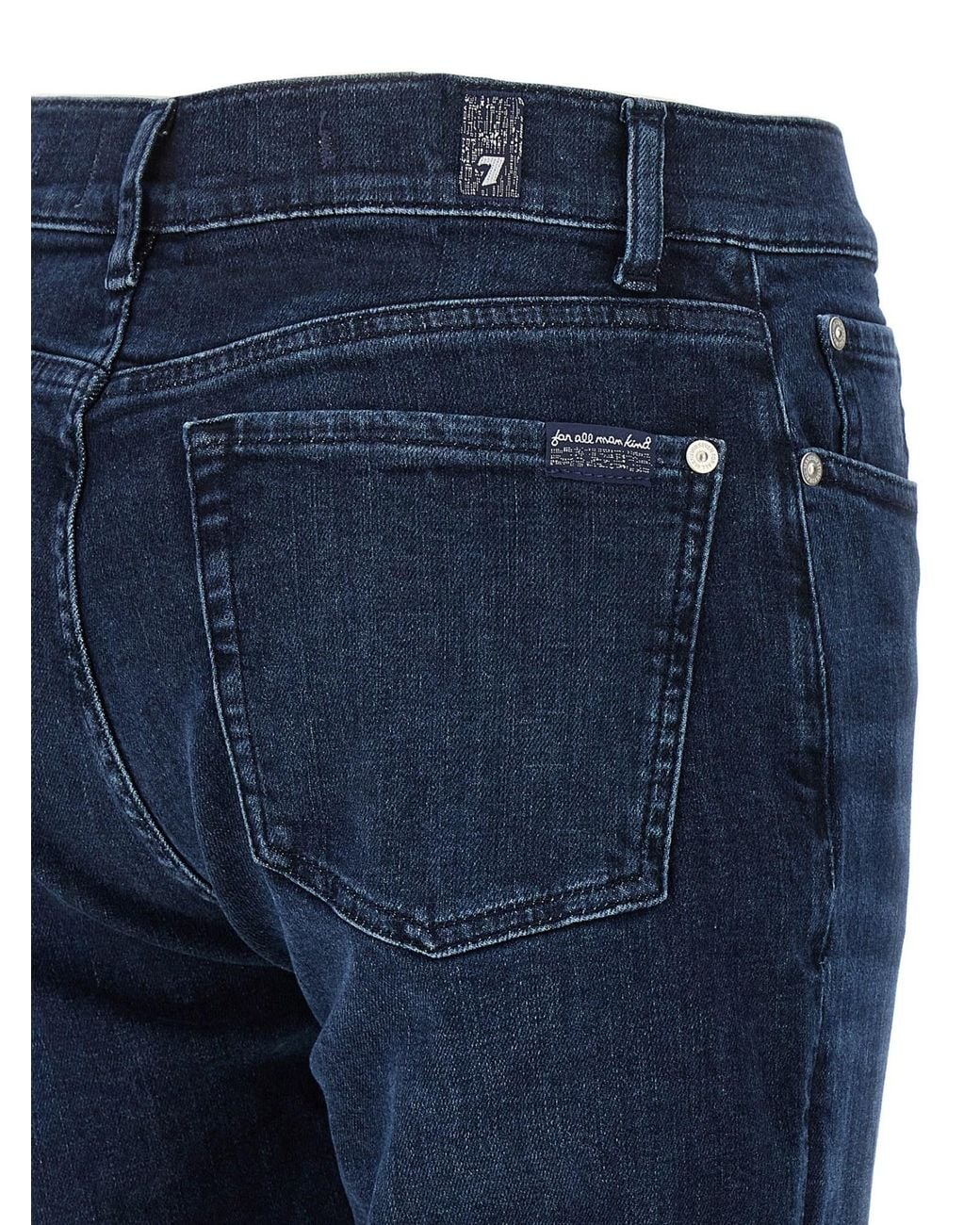 7 For All Mankind Blue Relaxed Skinny Jeans