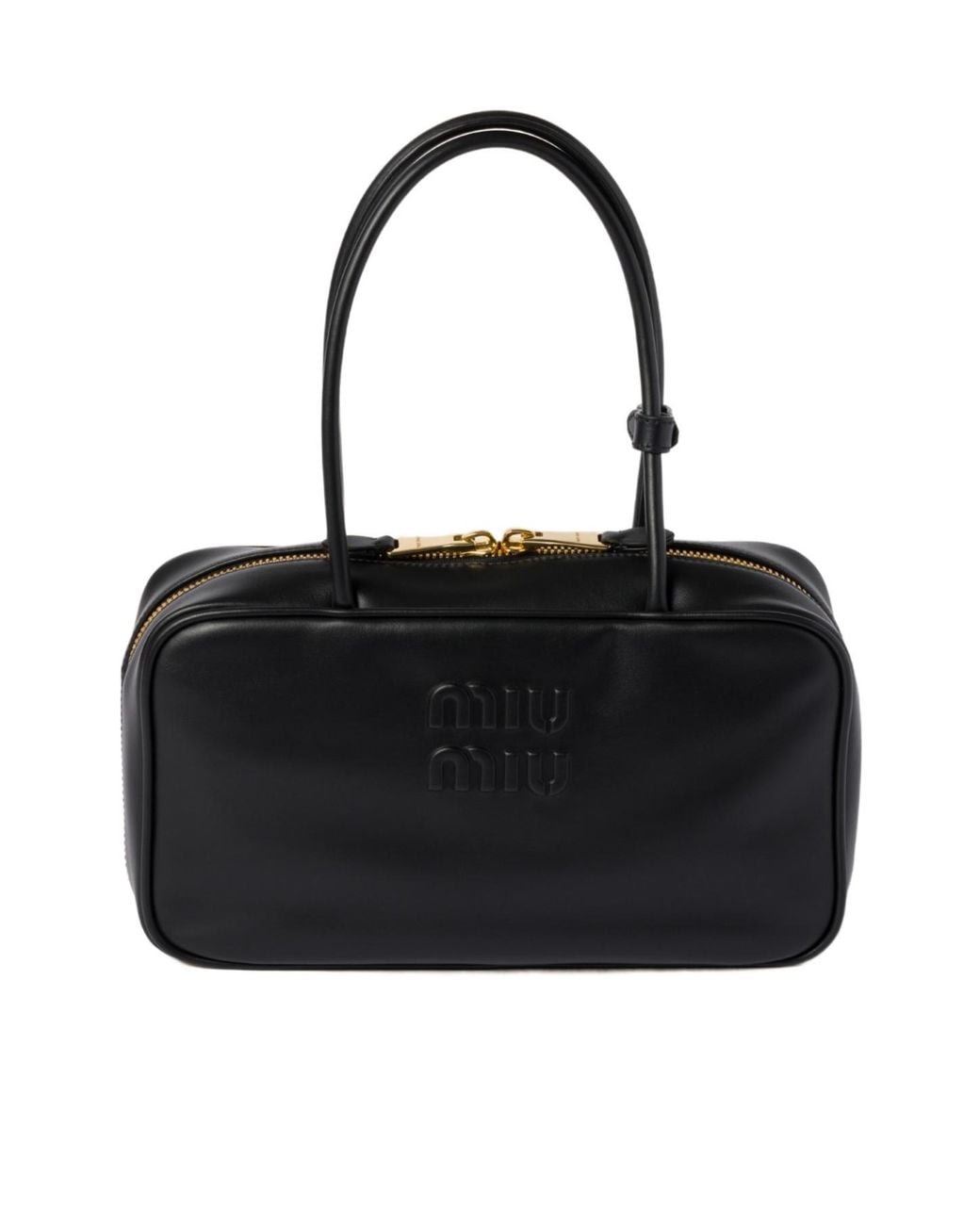 Miu Miu Black Beau Leather Top-Handle Bag