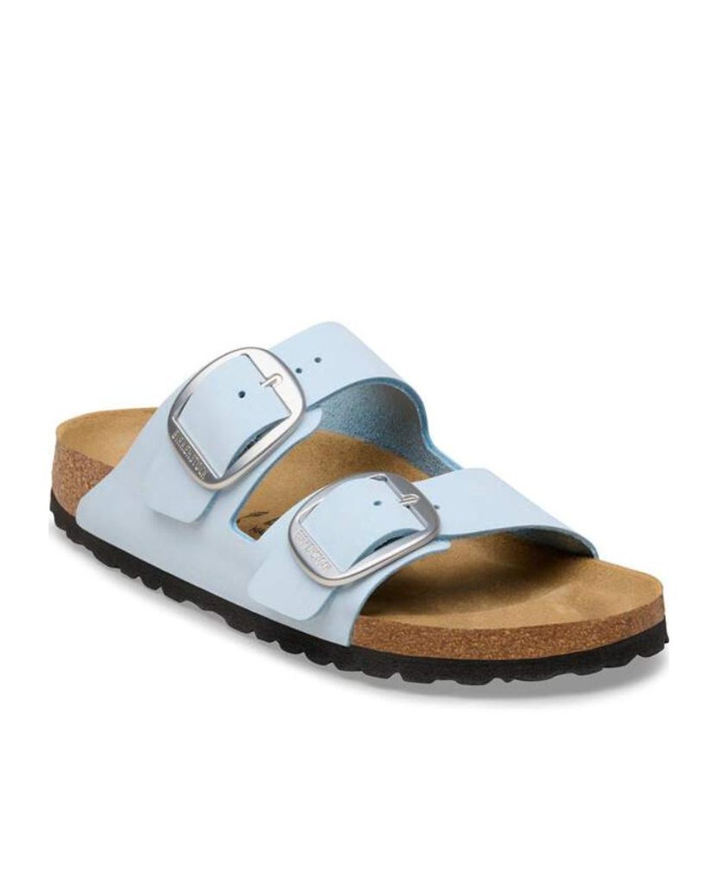 Birkenstock White Two-Strap Flat Sandals