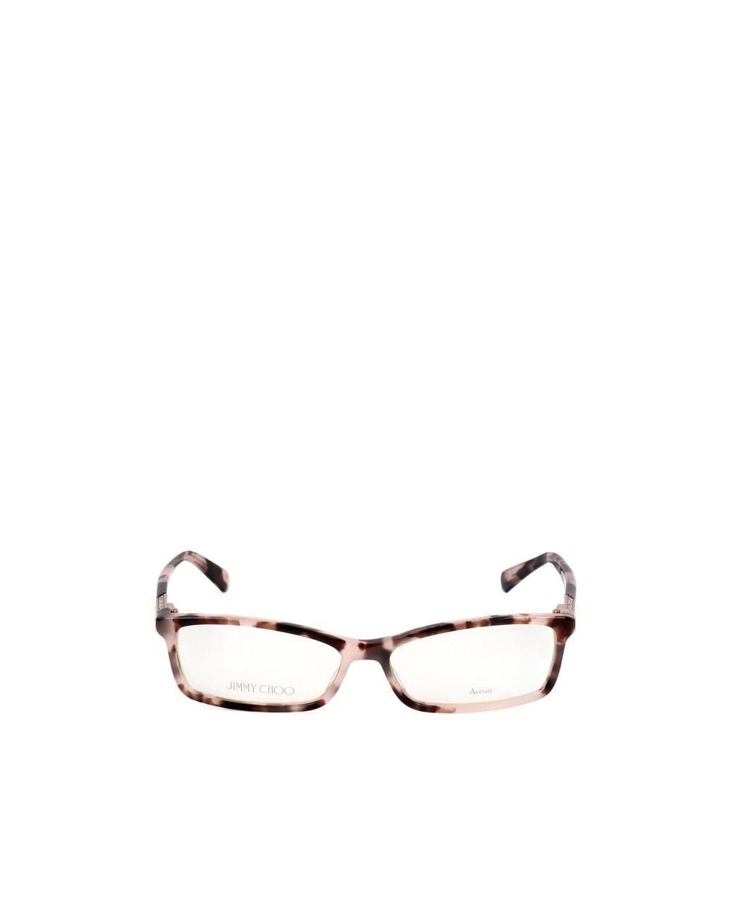 Jimmy Choo White Eyewear Jc 283 Crystal Rectangular Glasses