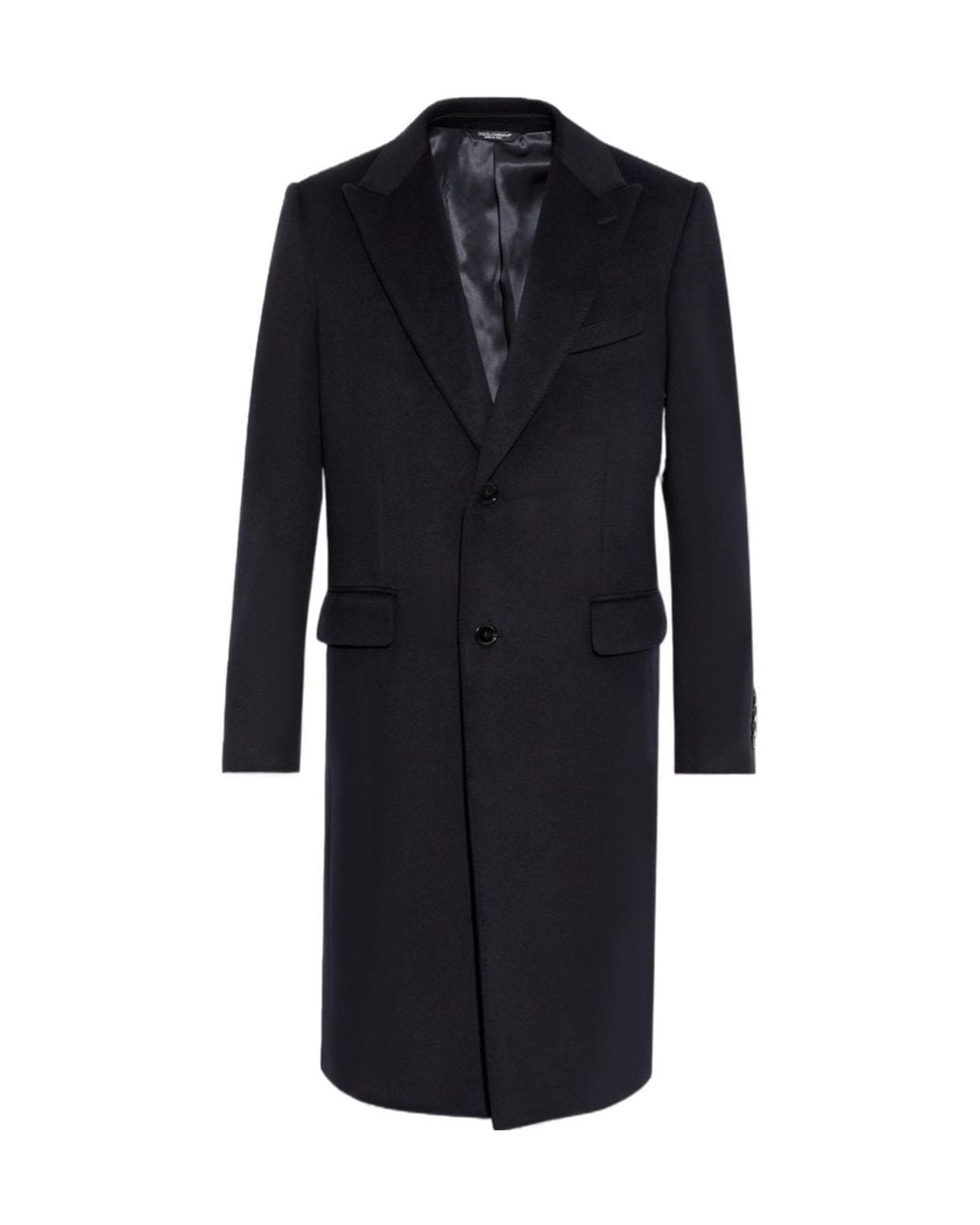 Dolce & Gabbana Blue Single-Breasted Coat for men