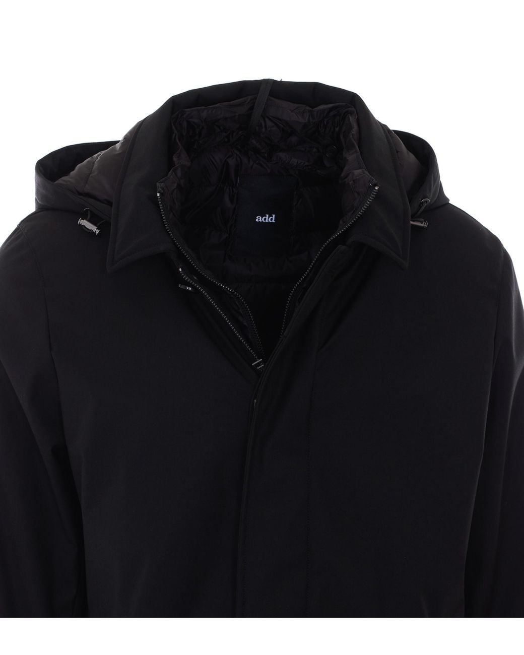 Add Blue Shieldrom Hooded Parka Coat for men