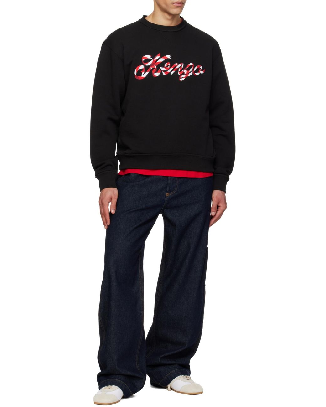 KENZO Black Winter Holidays' Embroidered Sweatshirt for men