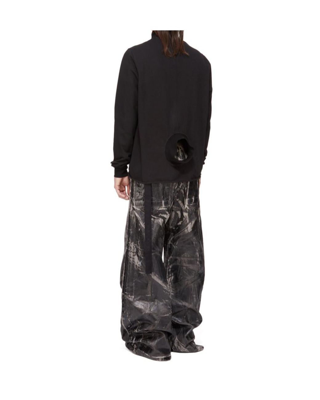 Rick Owens Black Headon Dbl Sweatshirt for men