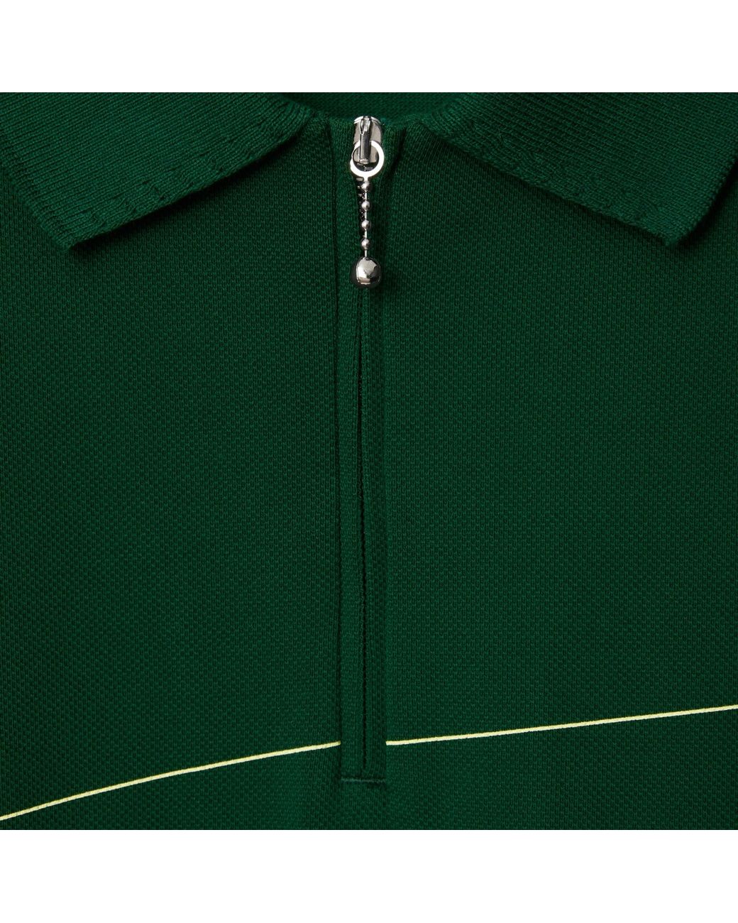 Burberry Green Striped Short Sleeved Polo Shirt for men