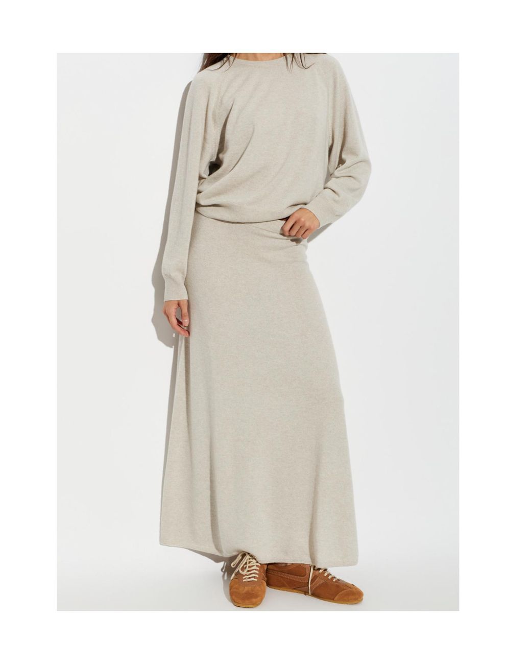 Lisa Yang White Dolly Ribbed Knitted Skirt