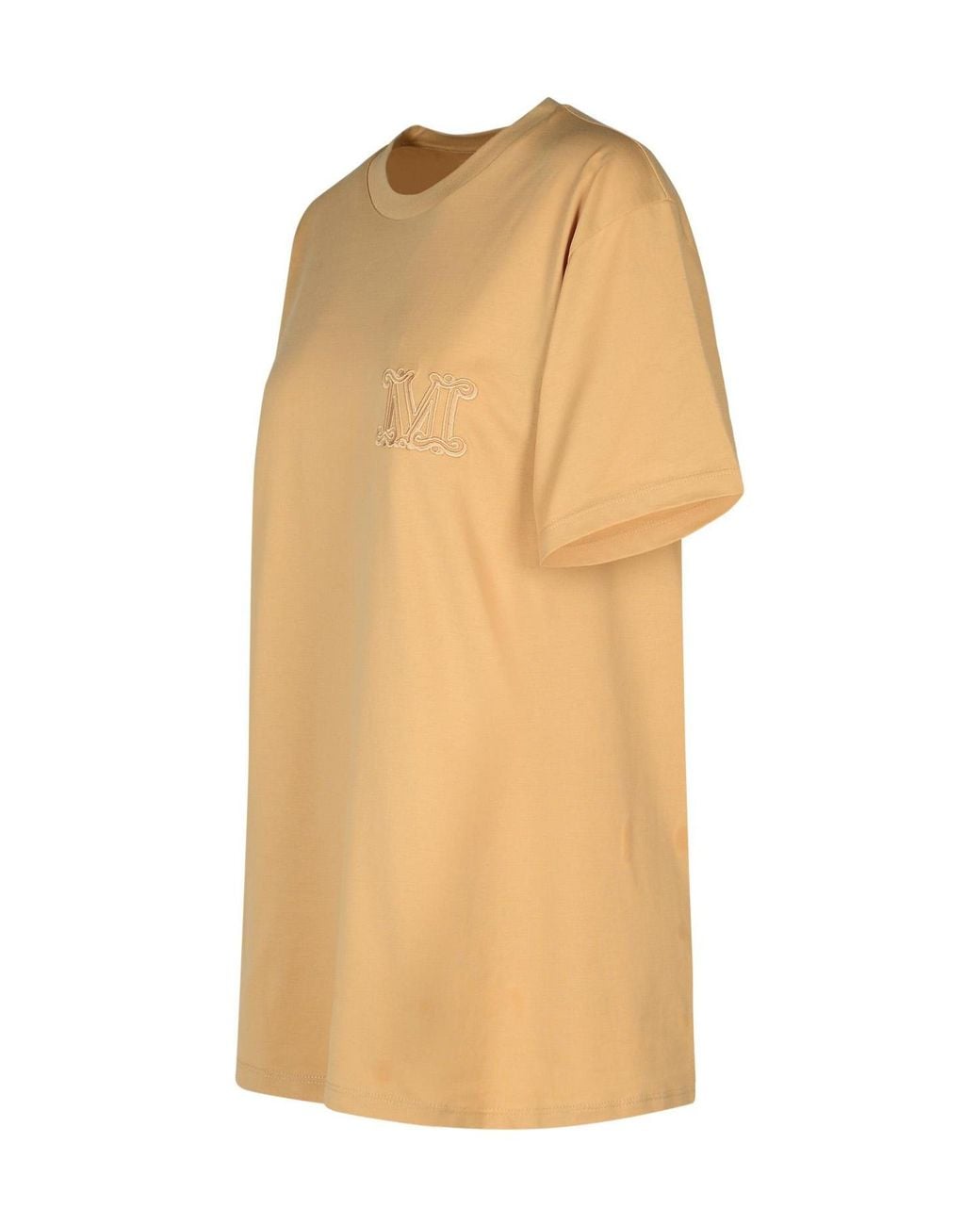 Max Mara Natural Mango Logo Embroidered Crewneck Top
