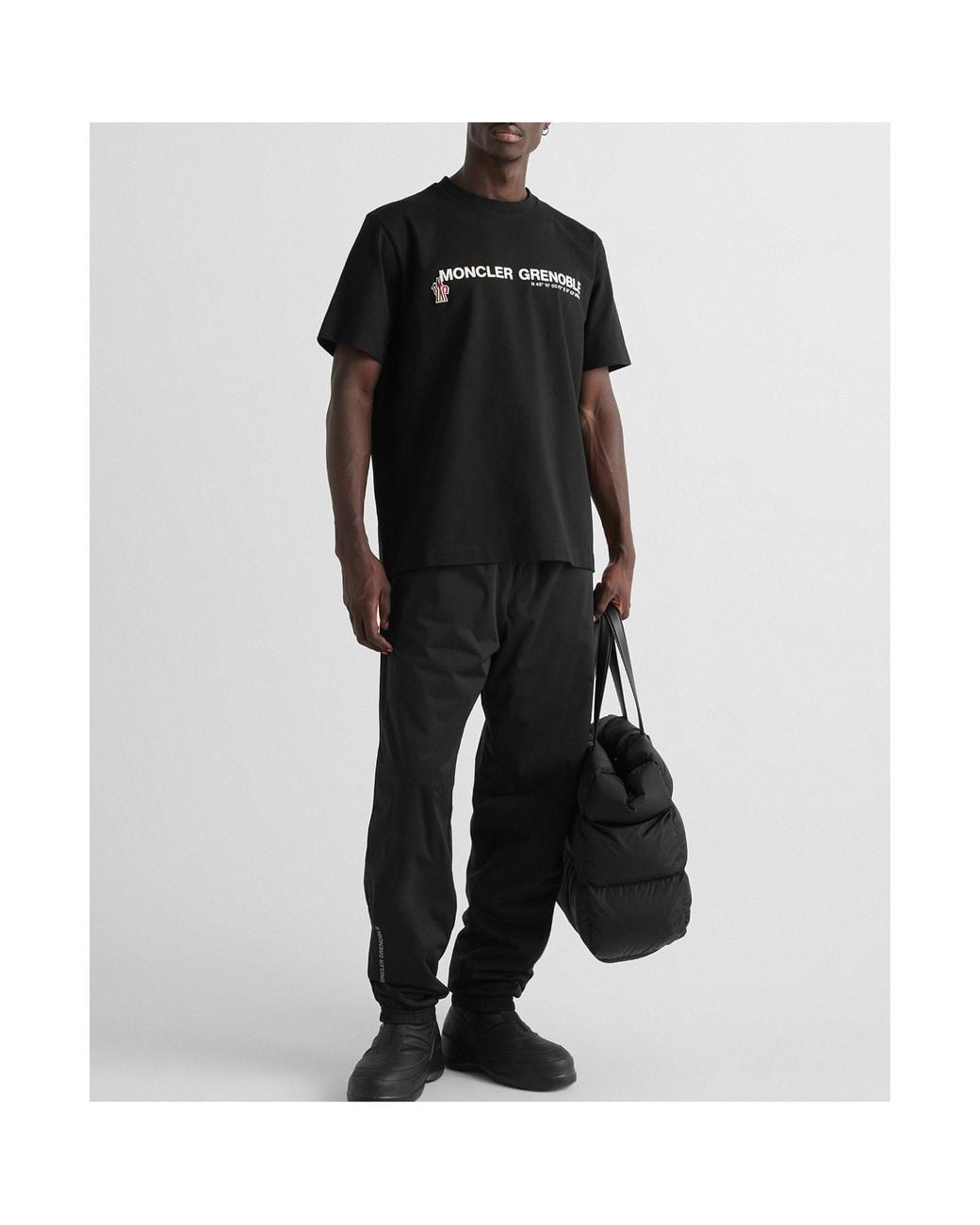 Moncler Black Simple Short-Sleeved T-Shirt for men