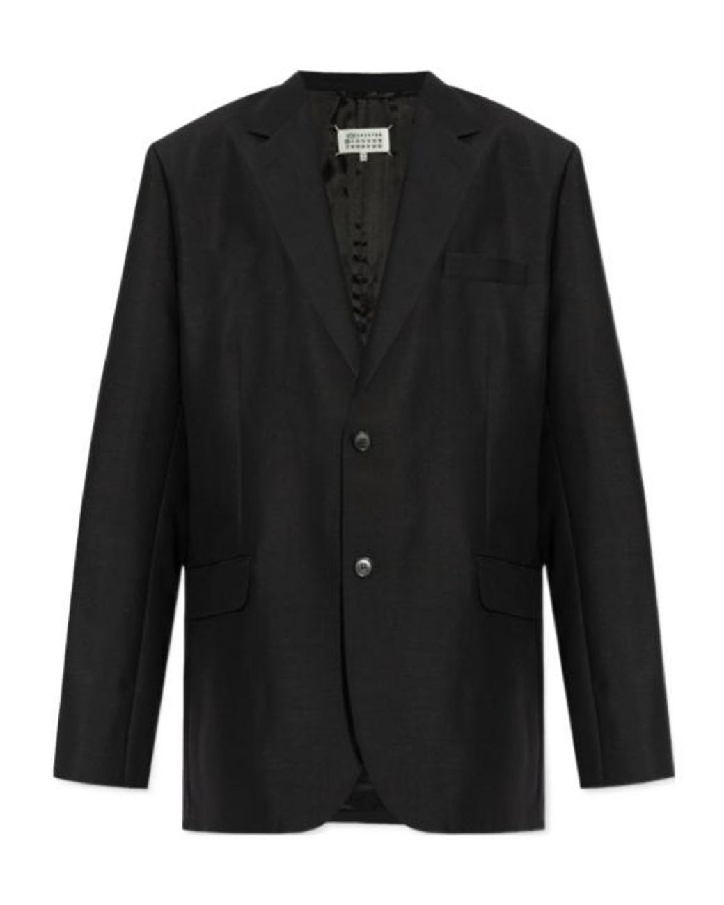Maison Margiela Black Buttoned Open Blazer for men