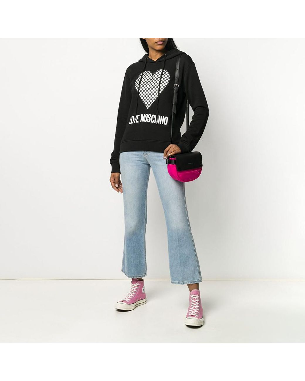 Moschino Black Logo Hooded Sweater