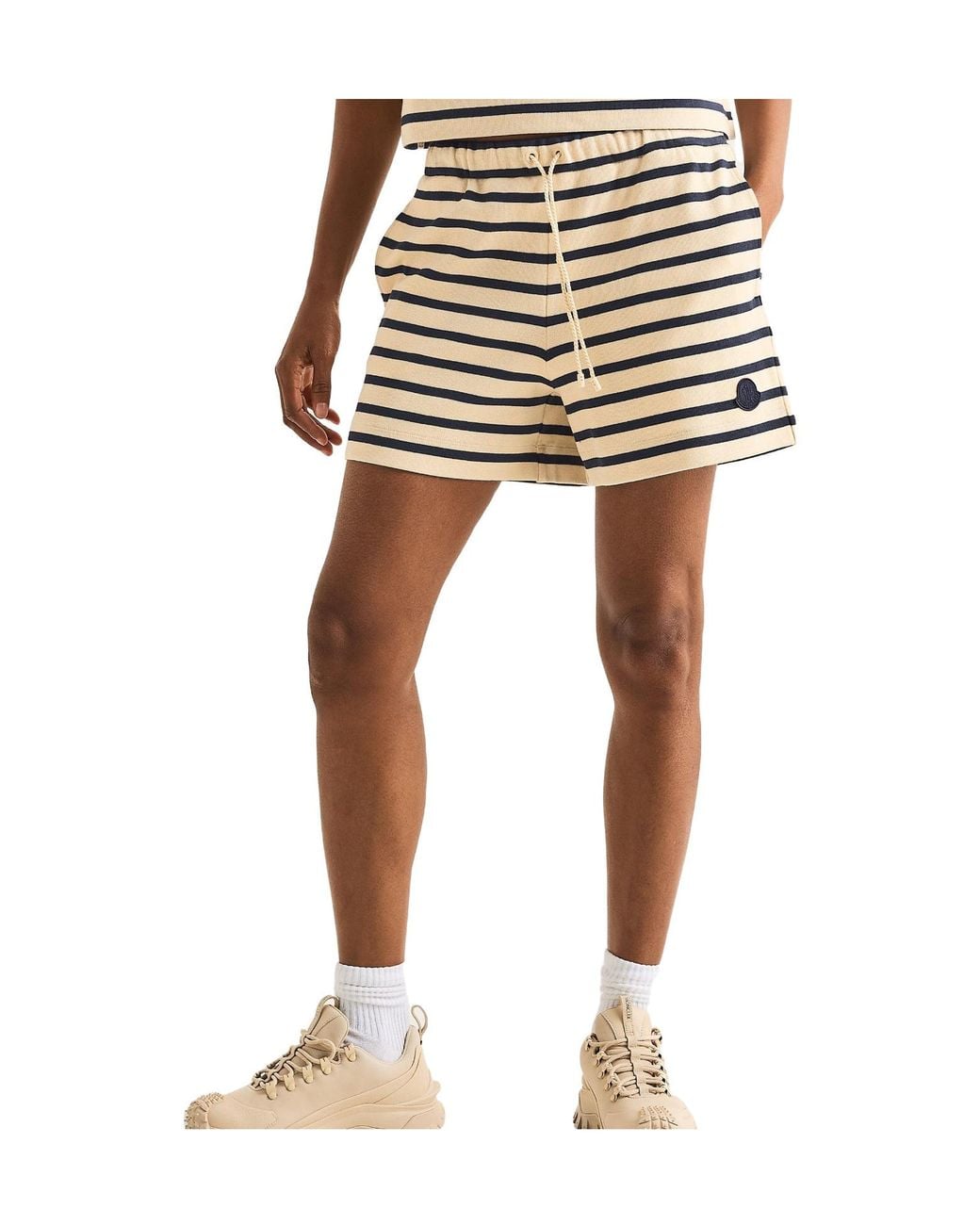 Moncler Blue Striped Shorts