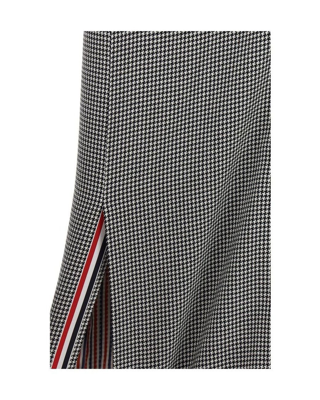 Thom Browne Gray Patterned Skirt