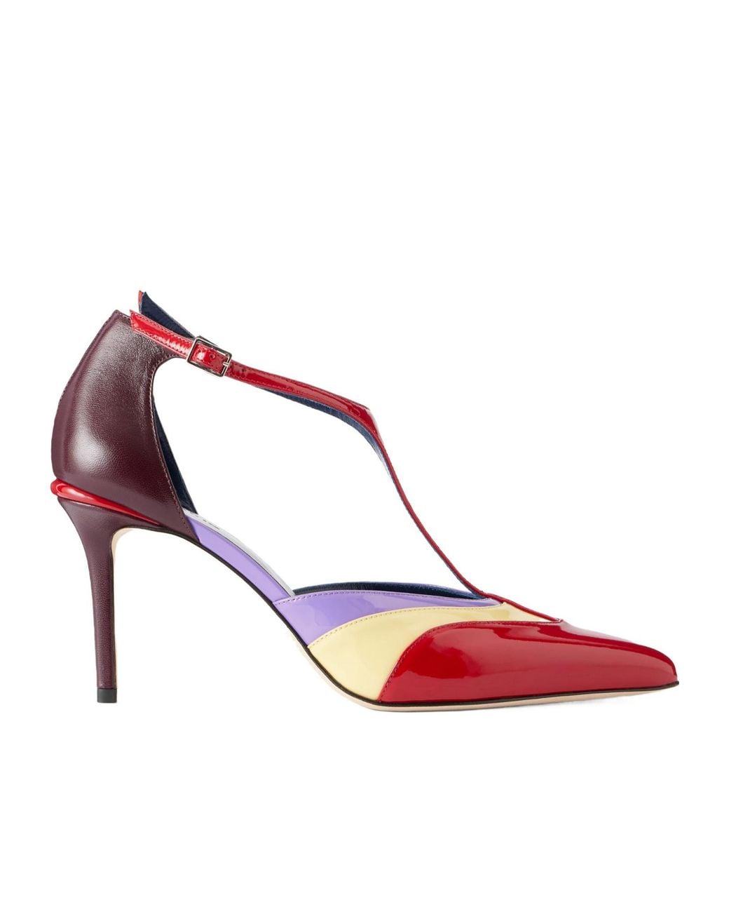 Rabanne Pink Color-Block Patent-Leather Pumps