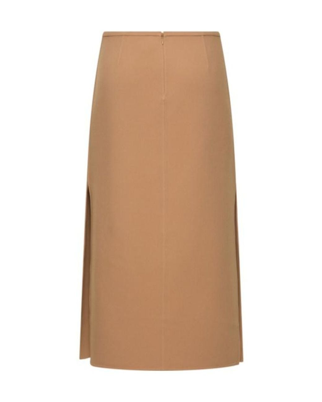 Michael Kors Brown Side Split Mid-Length Skirt