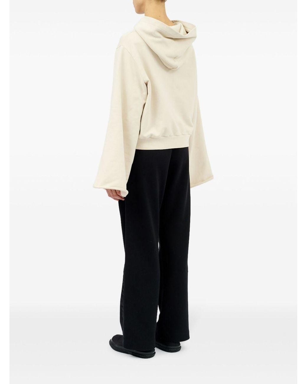 MM6 by Maison Margiela Natural Drop-Shoulder Hooded Sweatshirt