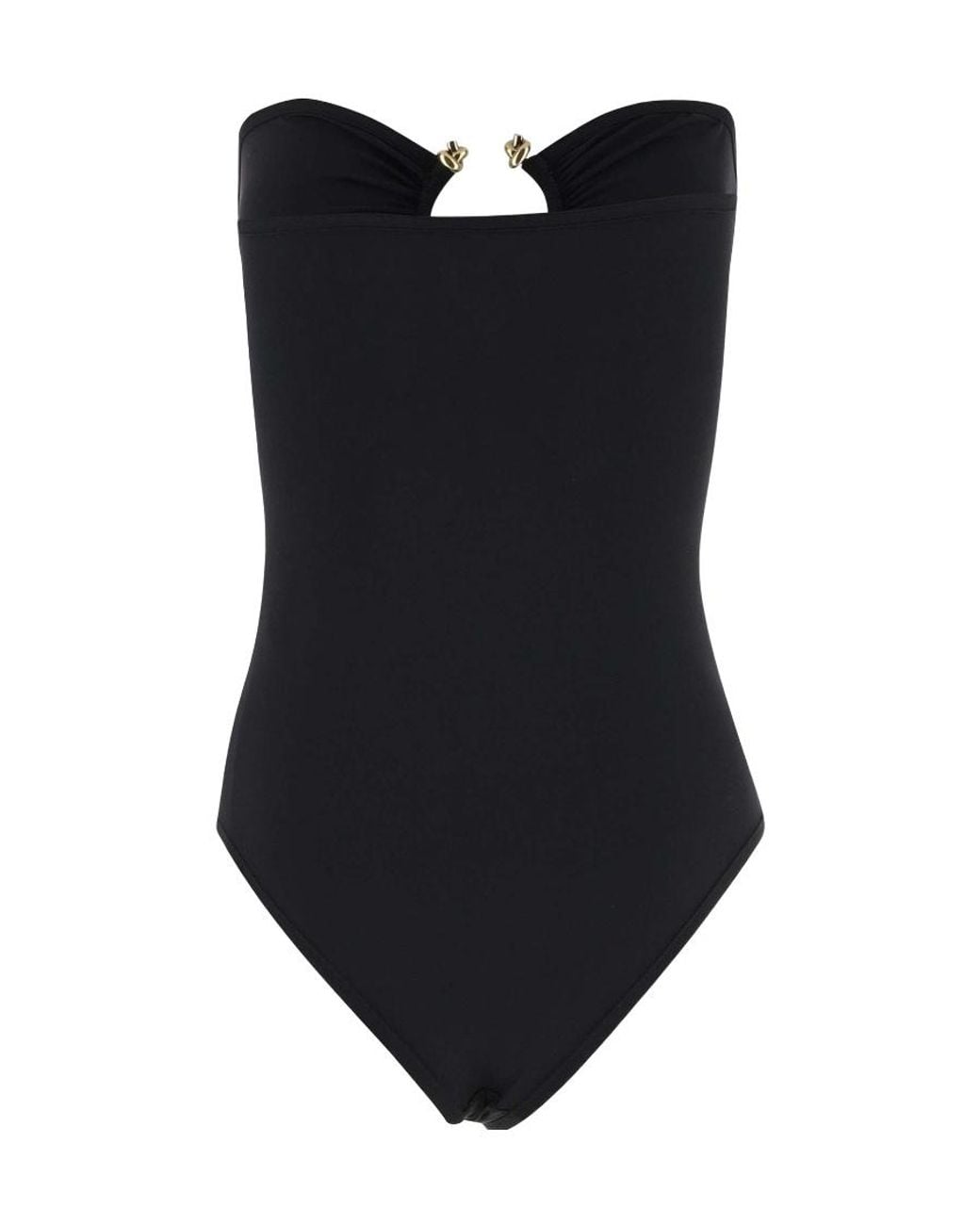 Bottega Veneta Black Knot Ring One-Piece Swimsuit