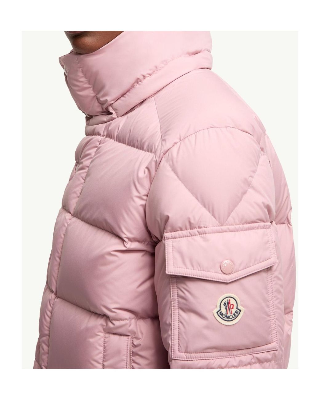 Moncler Pink Maya 70 Hooded Short Puffer Jacket