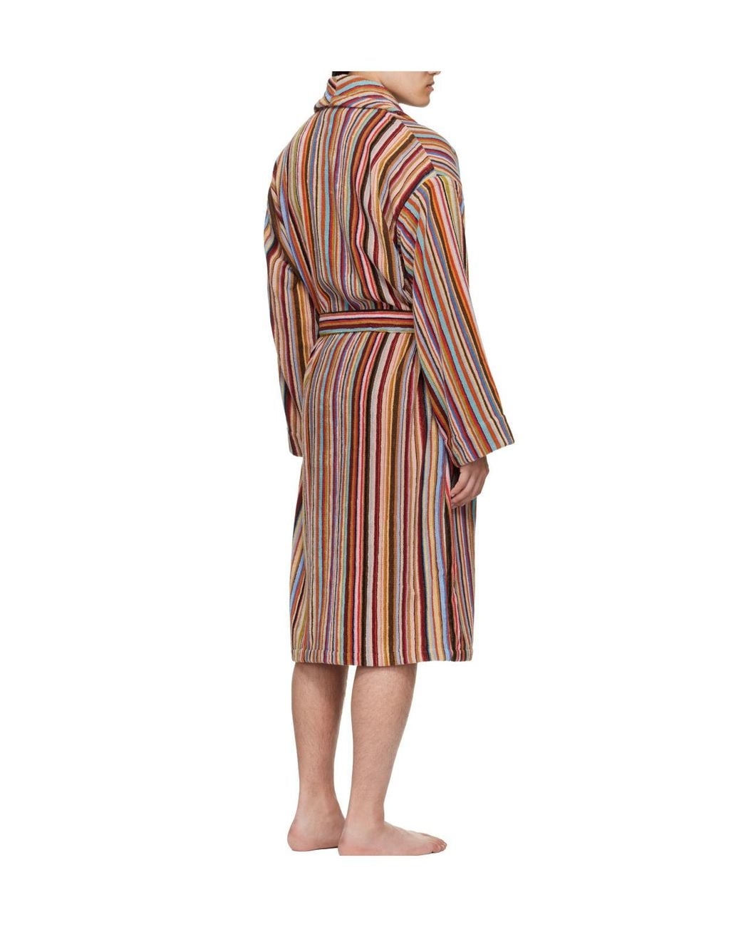 Paul Smith White Signature Striped Bathrobe for men