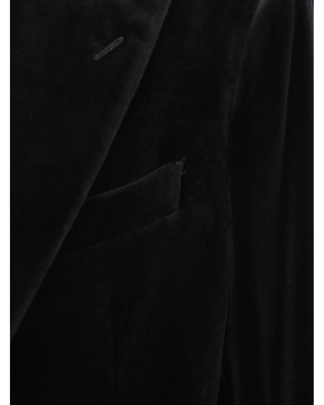 Canali Black Velvet Notch Lapel Jacket for men