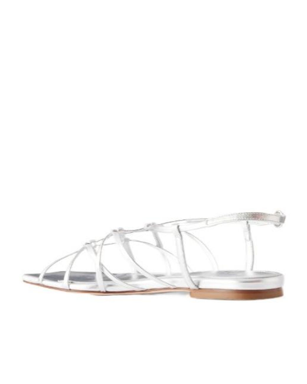 Aeyde White Leather Flat Sandals