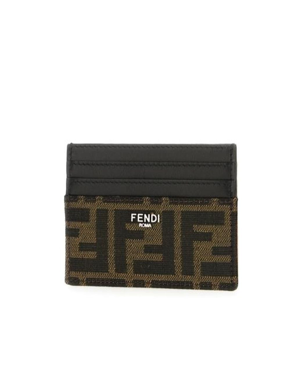 Fendi Black Ff Jacquard Card Pack for men