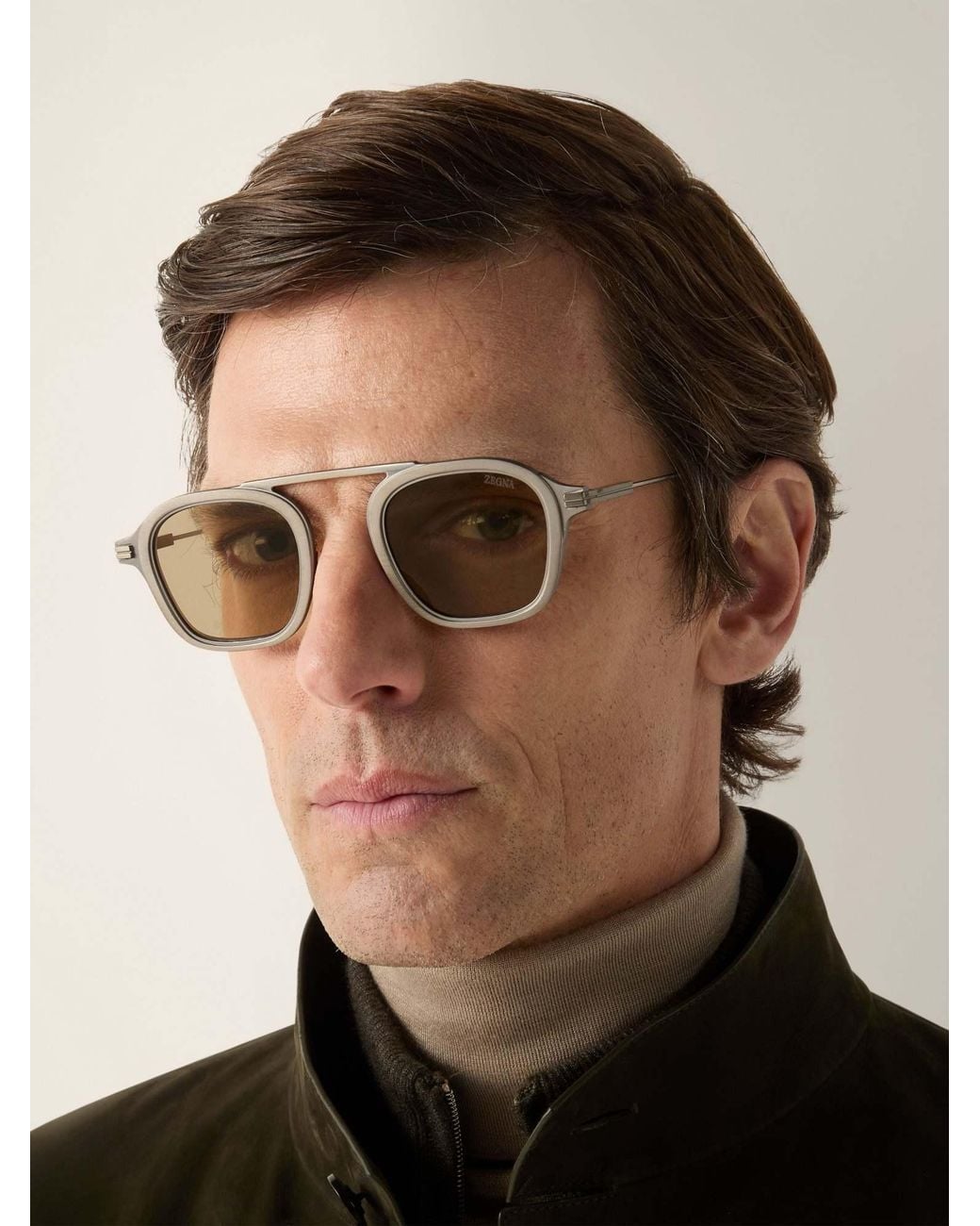 Zegna Metallic Geometric Flat Mirror for men
