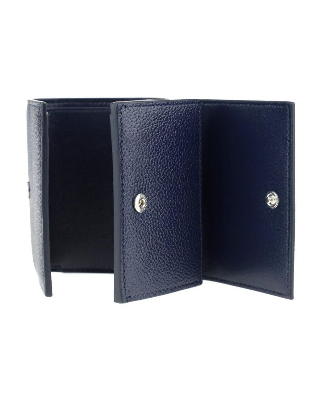 Balenciaga Blue Mini B Leather Wallet for men
