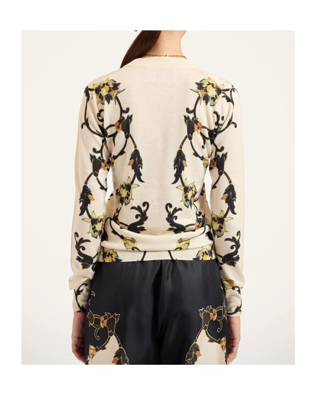 LaDoubleJ Multicolor Silky Crew-Neck Sweater