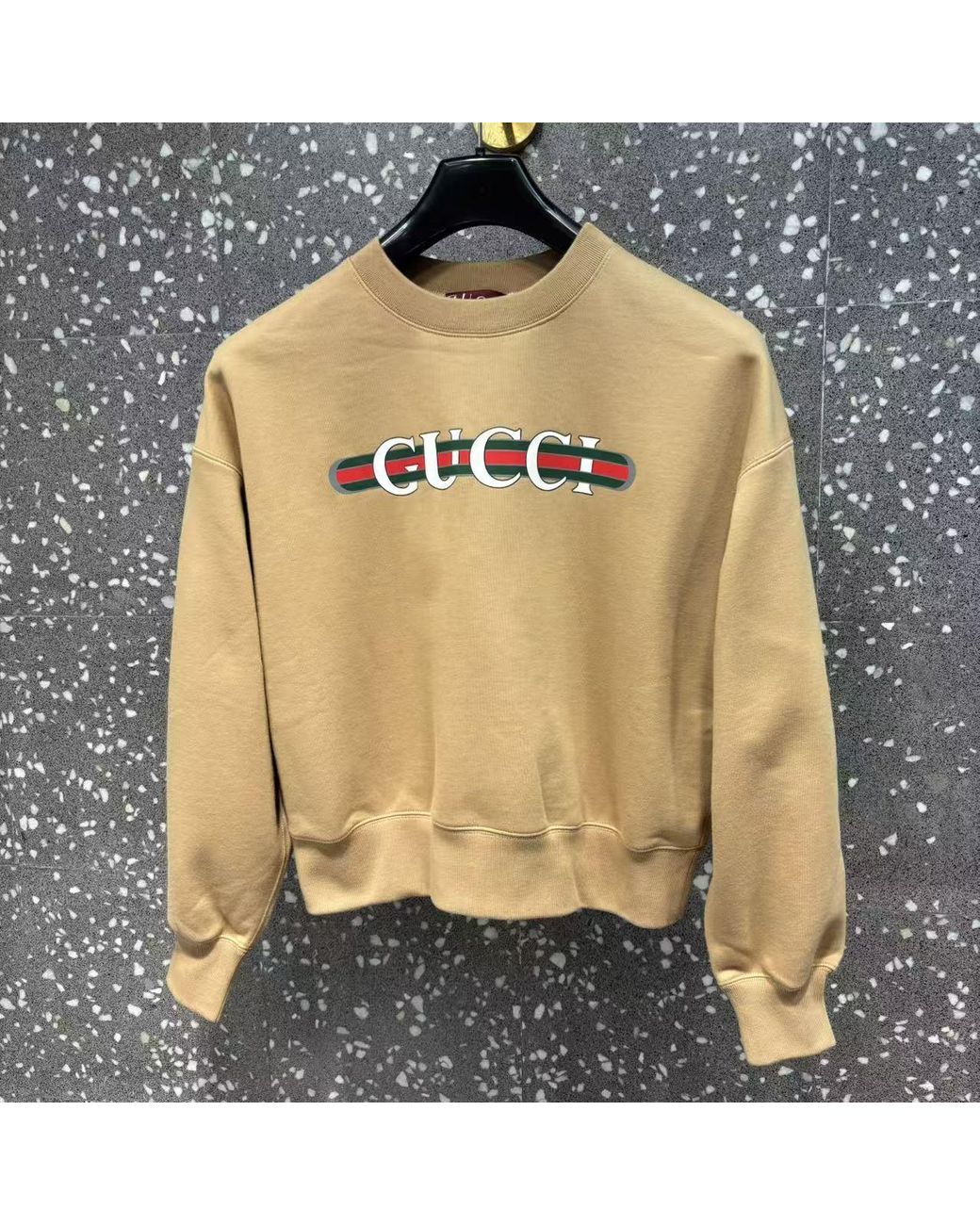 Gucci Natural Logo Printed Crewneck Sweatshirt