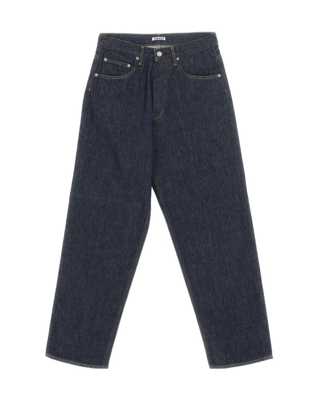 Auralee Blue Straight-Leg Cut Jeans for men