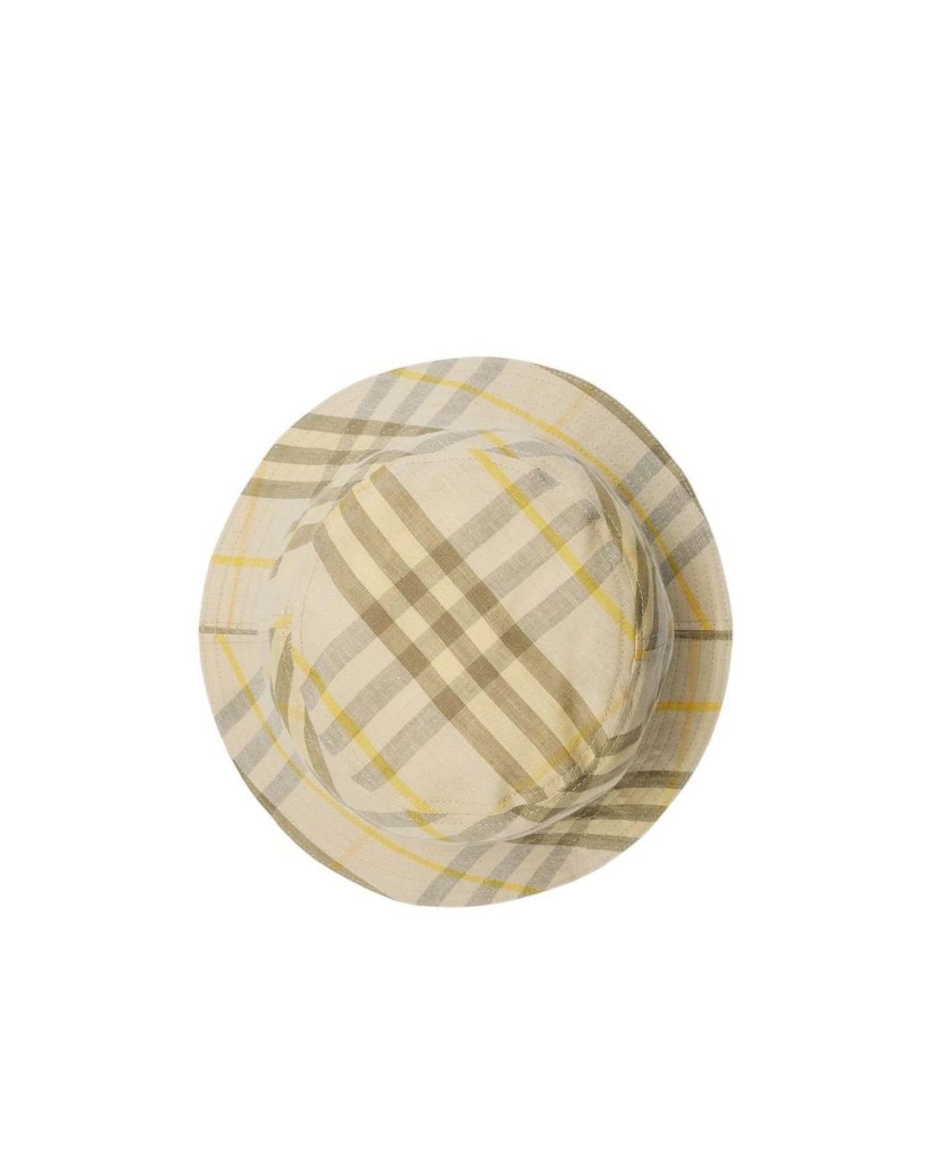 Burberry Metallic Checkered Wide-Brim Bucket Hat for men