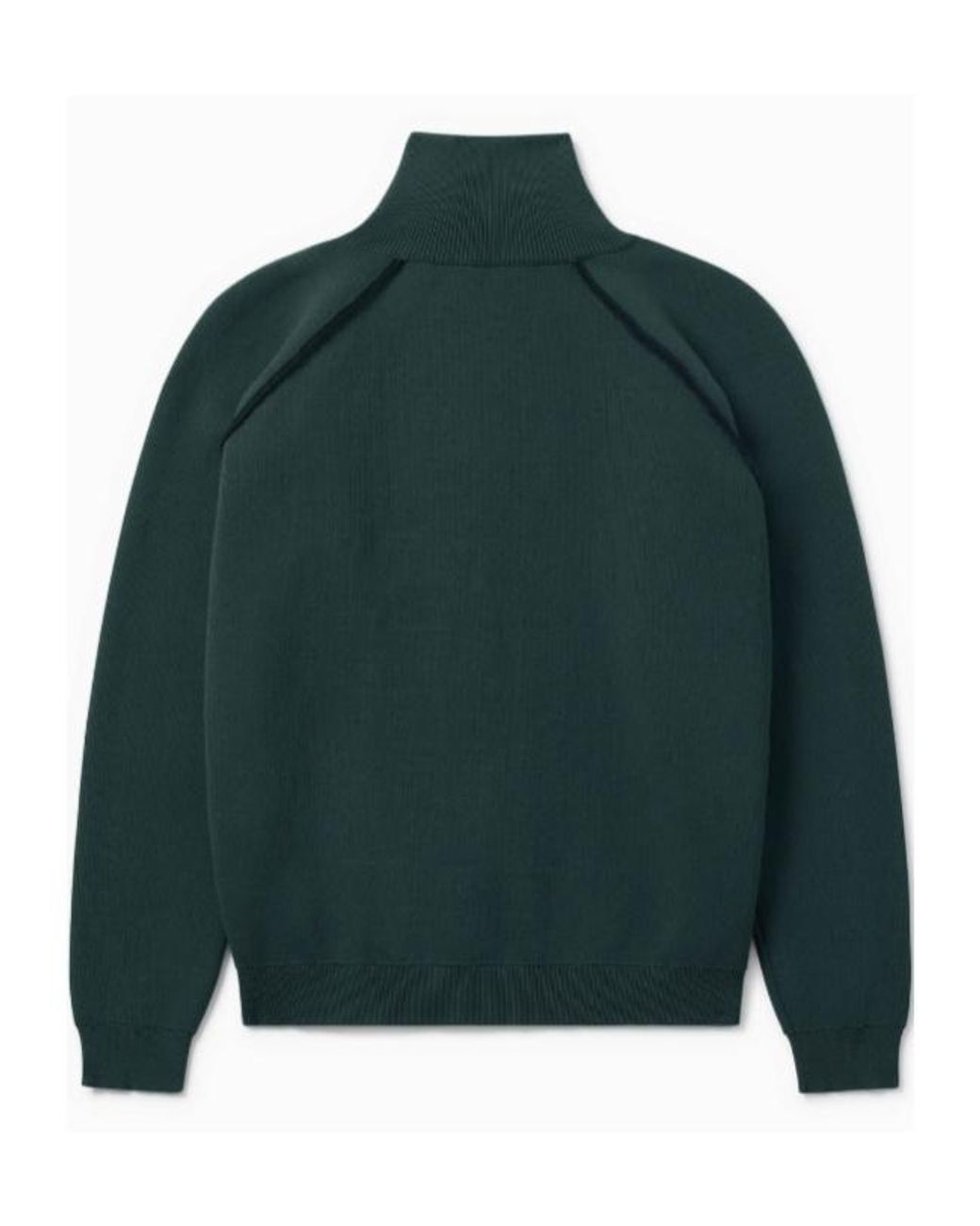 1989 STUDIO Green Full Zip Raglan Sweater for men