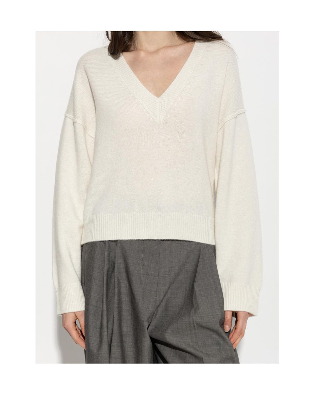 Officine Generale White Cashmere Knitwear