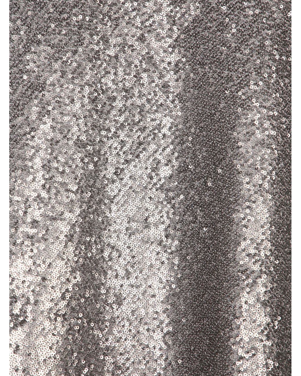 Herno Gray Sequin-Embellished Skirt