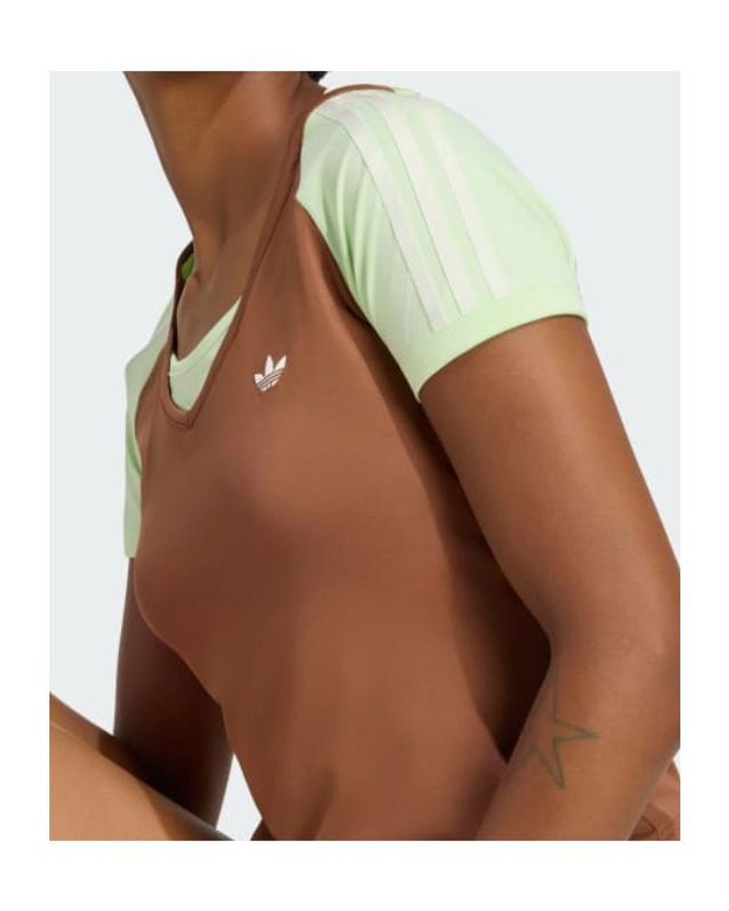 Adidas Originals Brown Cut-Out Logo T-Shirt