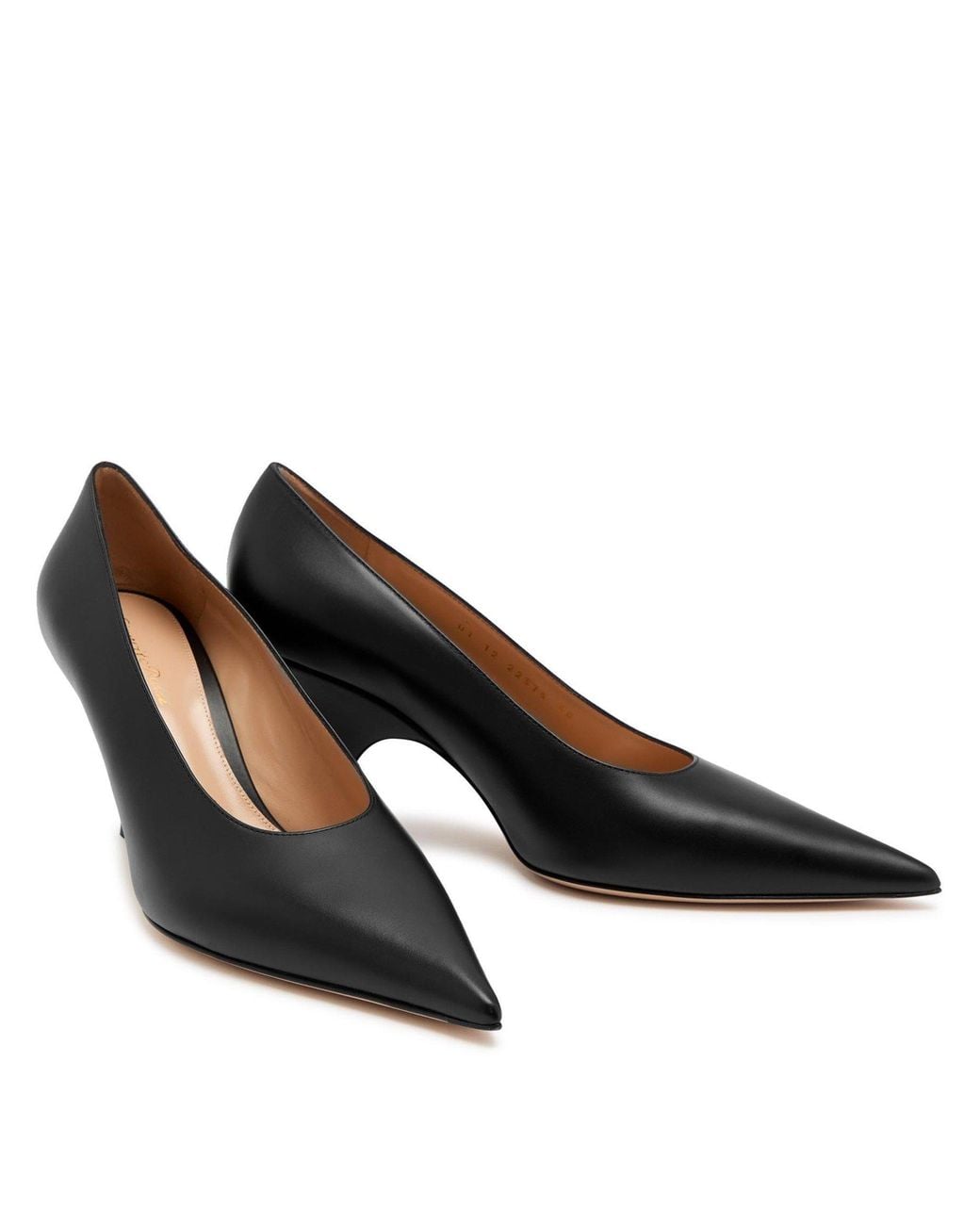 Gianvito Rossi Black Leather Pointed-Toe Stiletto Heels